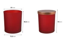 Glass jar 300 ml with metal cap and rubber in different colors