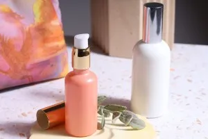 Aluminium Pumpe für Cremes PP18 mit Aluminium Deckel - in 2 Farben (silber und golden glänzend)-6