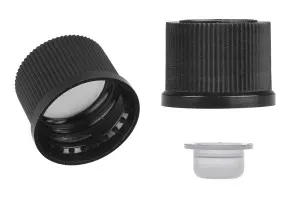 Plastic cap PP18 with liner and plug - 20 pcs
