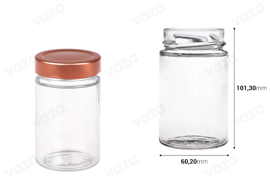 Βάζο 212 ml Plus T.O 58 Deep -15 τμχ Βάζο 212 ml Plus T.O 58 Deep -15 τμχ-εικόνα_διαστάσεις