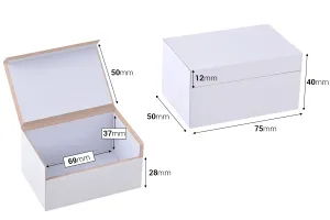 Petite boîte en bois multi-usages 75x50x40 blanche-2