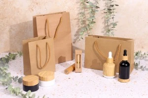 Brown paper gift bag in size 180x70x170 mm-4