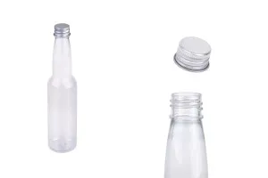 Flasche transparent 150 ml mit Alu-Deckel und innerem Liner-1