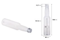 Bouteille en plastique transparent de 150 ml avec couvercle et revêtement intérieur en aluminium argenté Bouteille en plastique transparent de 150 ml avec couvercle et revêtement intérieur en aluminium argenté