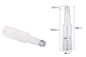 Flasche transparent 150 ml mit Alu-Deckel und innerem Liner-2