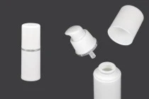15ml airless plastic lotion cream bottle with silver stripe
