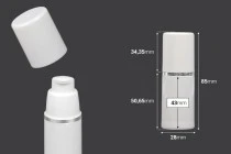 15ml airless plastic lotion cream bottle with silver stripe