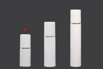 15ml airless plastic lotion cream bottle with silver stripe
