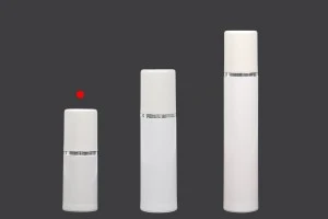 Bottiglietta airless per creme da 15 ml in plastica bianca con striscia argentata-5