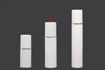 Μπουκαλάκι airless για κρέμα 30 ml πλαστικό λευκό με ασημί ρίγα Μπουκαλάκι airless για κρέμα 30 ml πλαστικό λευκό με ασημί ρίγα