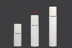 White 30ml airless plastic lotion cream bottle with silver stripe-5