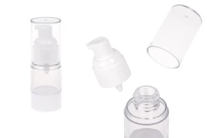 Flacone airless in plastica  trasparente da 15 ml per crema-1