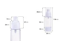 Μπουκάλι πλαστικό Airless για κρέμα διάφανο 30 ml