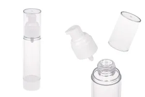 Flacone airless in plastica  trasparente da 50 ml per crema-1