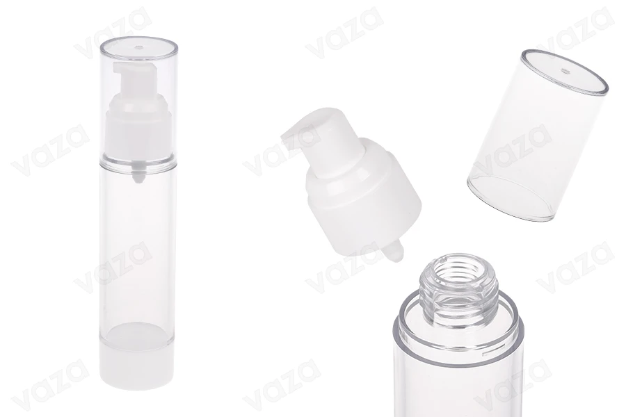 Μπουκάλι πλαστικό Airless για κρέμα διάφανο 50 ml Μπουκάλι πλαστικό Airless για κρέμα διάφανο 50 ml-εικόνα_προϊοντική