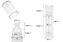 Μπουκάλι πλαστικό Airless για κρέμα διάφανο 50 ml Μπουκάλι πλαστικό Airless για κρέμα διάφανο 50 ml