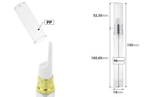 Bottiglietta Airless da 15 ml trasparente con tappo per siero - 2  colori.-2