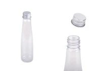 Μπουκαλάκι πλαστικό διάφανο 85 ml με ασημί αλουμινένιο καπάκι και εσωτερικό liner Μπουκαλάκι πλαστικό διάφανο 85 ml με ασημί αλουμινένιο καπάκι και εσωτερικό liner