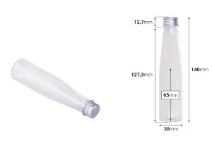 Flasche transparent 85ml mit Alu-Deckel und innerem Liner-2