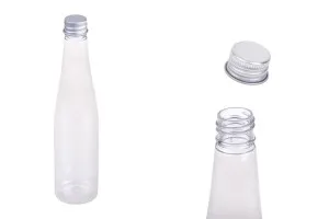 150 ml clear plastic bottle with silver aluminum lid and inner liner-1