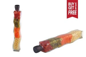 Bottiglia di vetro con verdure per la decorazione della cucina (280 ml)-1