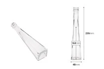 120ml pyramid glass bottle for olive oil, vinegar or spirits also suitable for decoration in size 48x235 120ml pyramid glass bottle for olive oil, vinegar or spirits also suitable for decoration in size 48x235