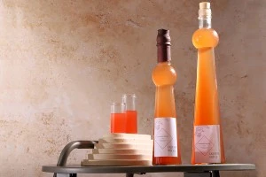 180ml glass bottle for olive oil, vinegar or spirits also suitable for decoration in size 53x240-3