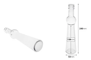 180ml glass bottle for olive oil, vinegar or spirits also suitable for decoration in size 53x240-2