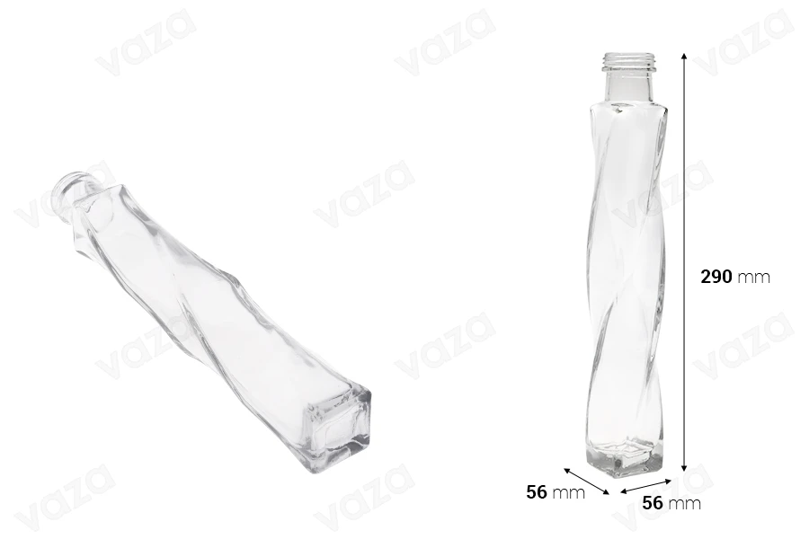 Glasflasche für Öl-Essig, Getränke oder Dekor 56x290 - 320ml Glasflasche für Öl-Essig, Getränke oder Dekor 56x290 - 320ml-bildabmessungen