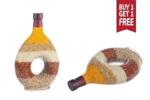 Glasflasche mit verschiedenen Früchten für die Dekoration der Küche -600 ml-1