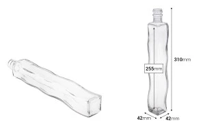 Bottiglia di vetro per olio-aceto, bevande o decorazione 310x42 - 280 ml-2