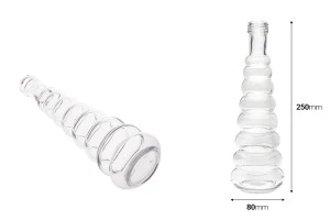 Bottiglia di vetro per olio-aceto, bevande o decorazione 80x250 - 380 ml (PP 31.5)-2