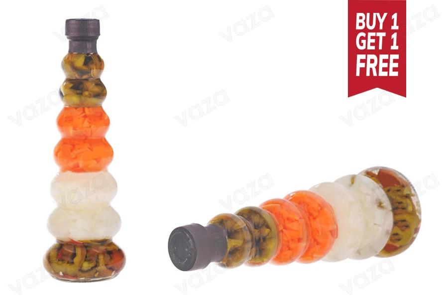 Glasflasche mit Gemüse für die Dekoration der Küche-270 ml Glasflasche mit Gemüse für die Dekoration der Küche-270 ml-produktbild