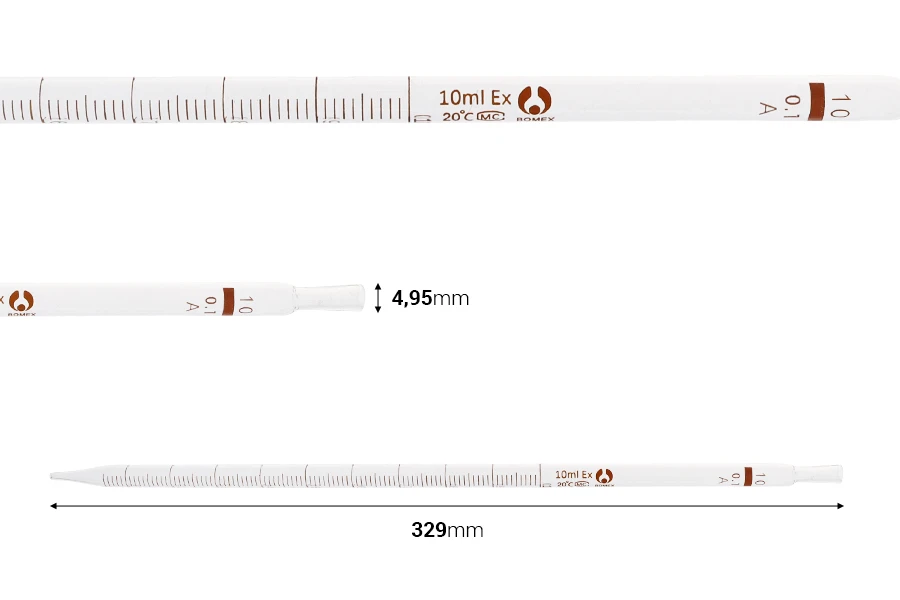 Glaspipette mit 10ml Graduierung