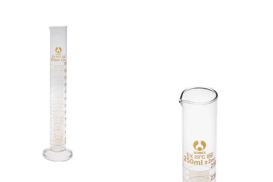 Γυάλινος ογκομετρικός σωλήνας 250 ml Γυάλινος ογκομετρικός σωλήνας 250 ml