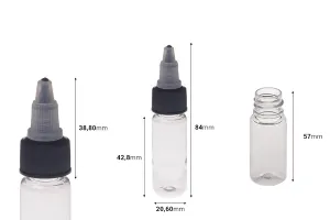10ml pen shape PET dropper with black unicorn twist off cap for e-cigarettes - available in a package with 50 pcs-2