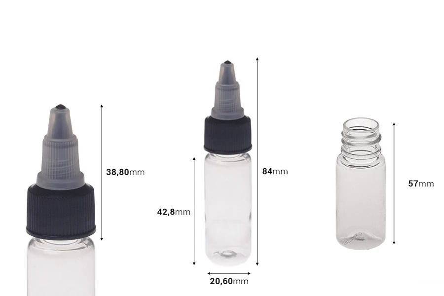 Μπουκαλάκι PET 10 ml με μαύρο καπάκι unicorn για ηλεκτρονικό τσιγάρο - 50 τμχ Μπουκαλάκι PET 10 ml με μαύρο καπάκι unicorn για ηλεκτρονικό τσιγάρο - 50 τμχ