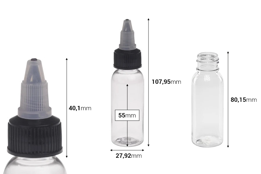 Μπουκαλάκι PET 30 ml με καπάκι unicorn για ηλεκτρονικό τσιγάρο - 50 τμχ Μπουκαλάκι PET 30 ml με καπάκι unicorn για ηλεκτρονικό τσιγάρο - 50 τμχ