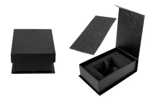 Cassettina di lusso con chiusura magnetica colore nero 139 x 89 x 45 mm (per flacone 30 ml n. 1078-30-30)-1