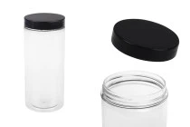 Βάζο για άλατα 400 ml πλαστικό (PET) διάφανο με μαύρο καπάκι 65x145 mm Βάζο για άλατα 400 ml πλαστικό (PET) διάφανο με μαύρο καπάκι 65x145 mm