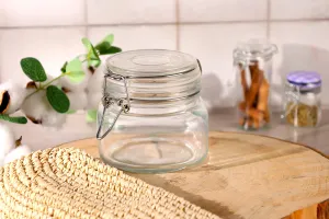 500ml glass jar with rubber seal and stainless wire-3