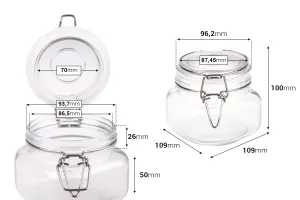 500ml glass jar with rubber seal and stainless wire-2