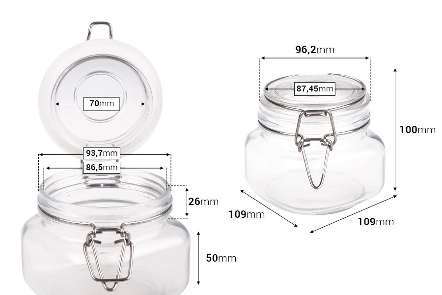 Βάζο γυάλινο 500 ml με σύρμα και λάστιχο Βάζο γυάλινο 500 ml με σύρμα και λάστιχο