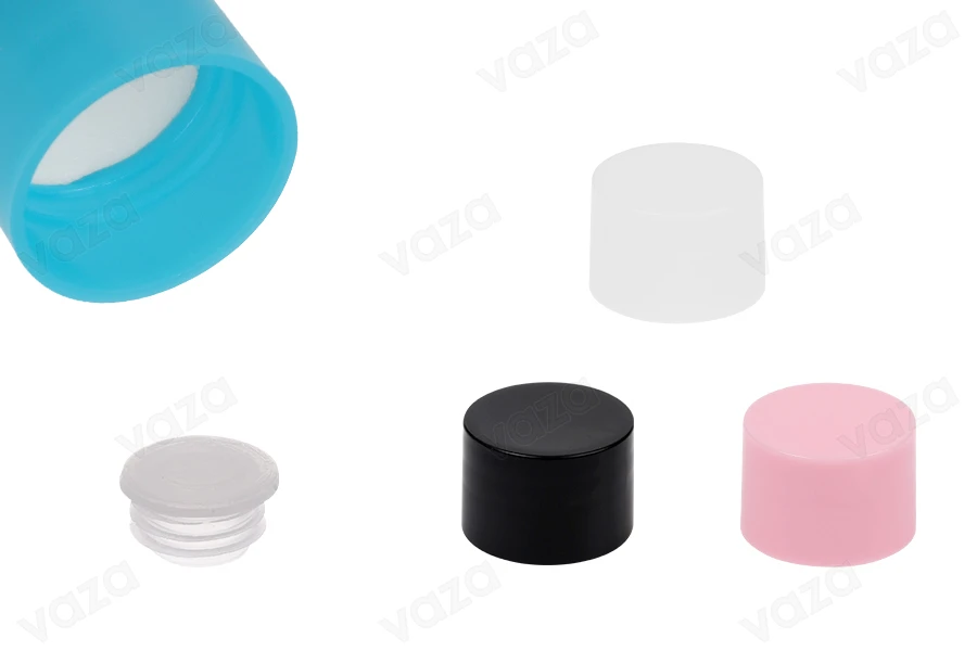 Tappo in plastica PP18 in vari colori con guarnizione interna e tappo di plastica - confezione da 20 pezzi.-immagine_prodotto