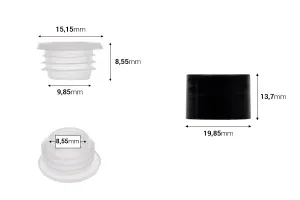 Couvercle en plastique PP18 en différentes couleurs avec joint intérieur et couvercle en plastique - 20 pcs-2