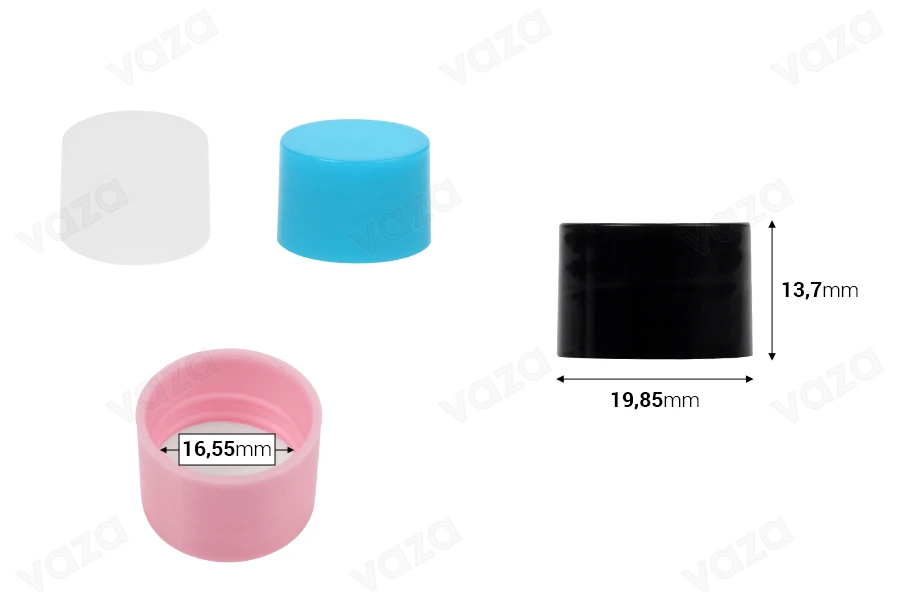 Kapak plastik PP18 me guarnicione të brendshme në ngjyra të ndryshme - 20 copë-imazh_dimensione