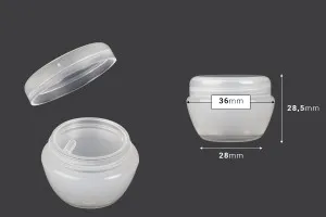 10 ml semi-transparent acrylic jar with plastic sealing disc - 12 pcs-2