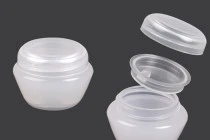 Βαζάκι για κρέμα 5 ml ακρυλικό, ημιδιάφανο με πλαστικό παρέμβυσμα - 12 τμχ Βαζάκι για κρέμα 5 ml ακρυλικό, ημιδιάφανο με πλαστικό παρέμβυσμα - 12 τμχ