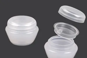 Barattolo di crema in acrilico da 5 ml, traslucido con sigillo in plastica - 12 pz-1