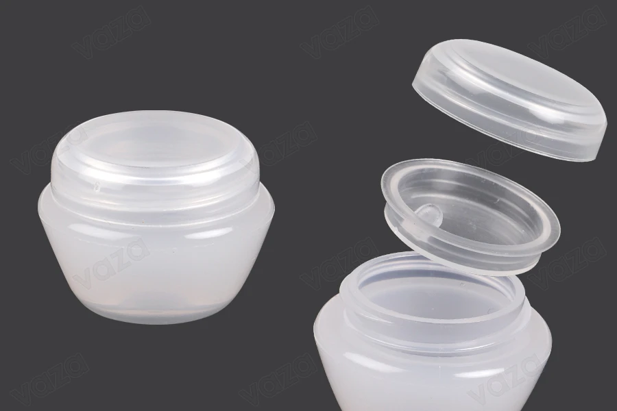 Barattolo di crema in acrilico da 5 ml, traslucido con sigillo in plastica - 12 pz Barattolo di crema in acrilico da 5 ml, traslucido con sigillo in plastica - 12 pz-immagine_prodotto